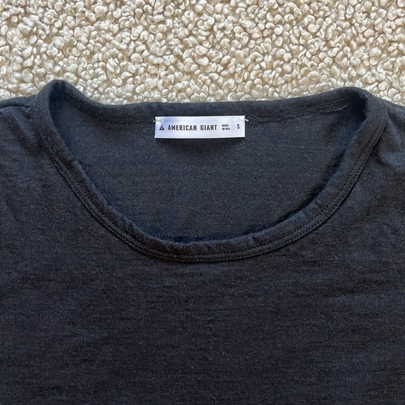 AMERICAN GIANT Long Sleeve Tee in Black Size Small - Picture 3 of 8